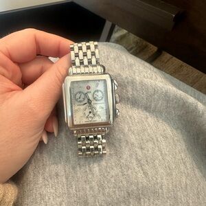 Michele authentic mother of pearl square Dial Watch